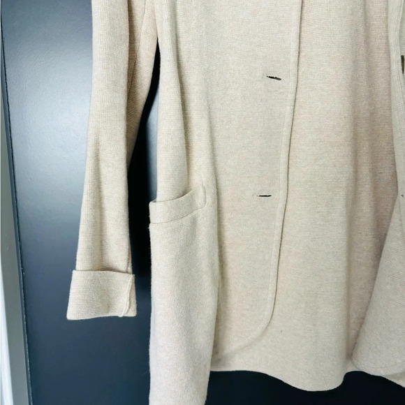 J. Crew Women's Beige Sweater Blazer - Picture 5 of 6